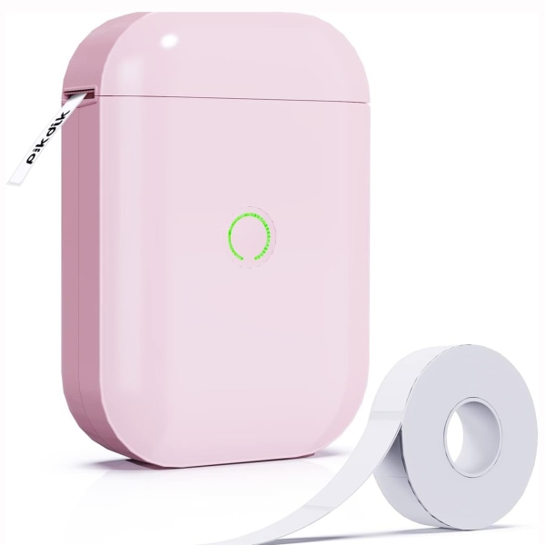Halvtums etikettmaskin Bluetooth-kompatibel thermal etikettmaskin för inomhusbruk Pink