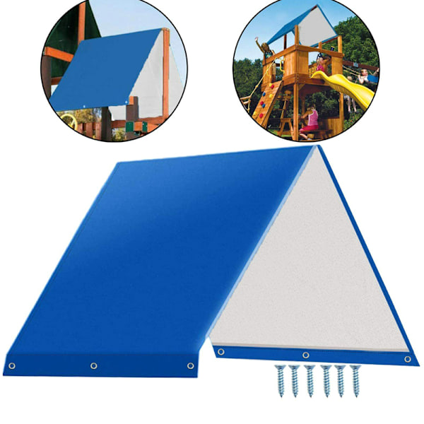 Vattentät Shade Canopies Cover Ersättning Tarp Roof Kids Lekplats UV-skydd Black