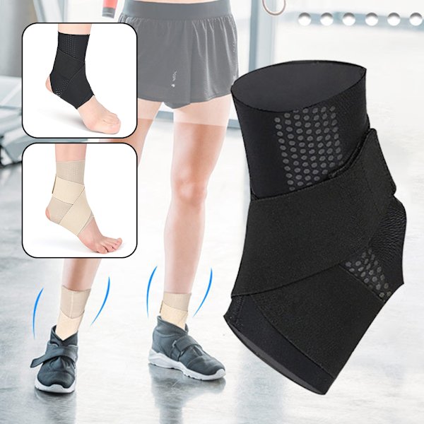 Pressure Ankel Support Brace Hudvänliga, bekväma strumpor för fitness Skin M