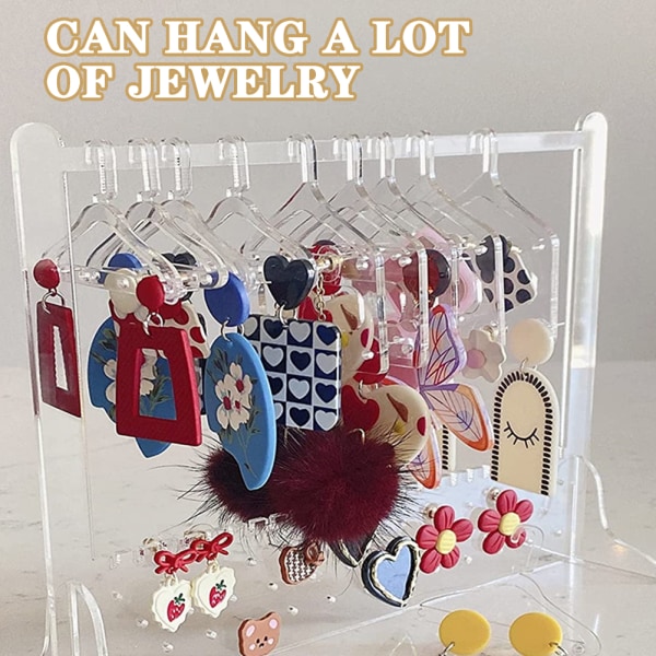 Hållare för smyckesställ Creative örhänge Display Stativ Klädhängare Stativ Smyckeförvaring Eardrop Hook Show Case Transparent