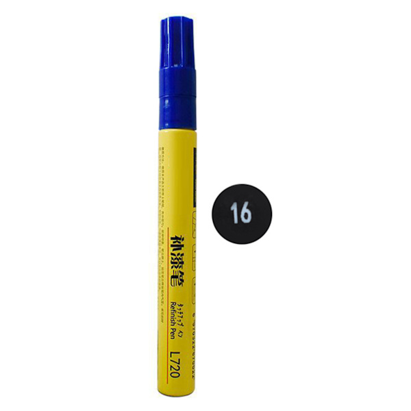 Billack-penna för touch-up, snabb torktid, vattentät, reparerar repor på bilen, för bilvård Matte Black