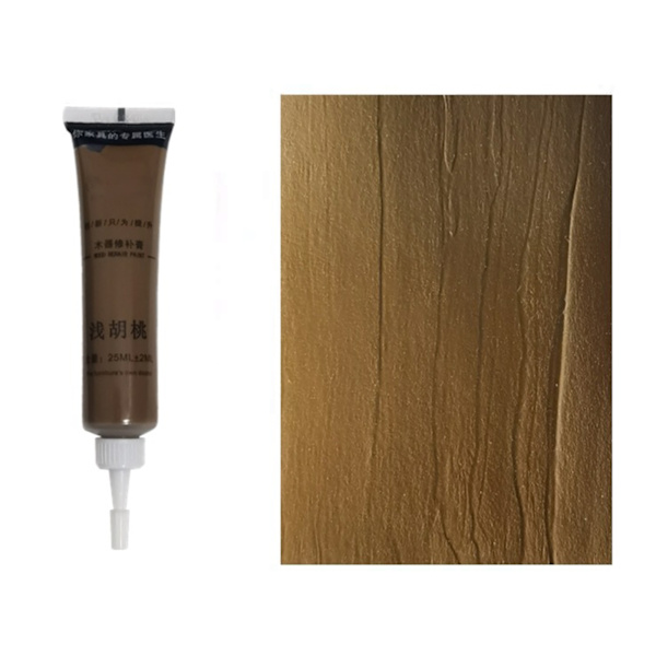 25g Träfärg Reparation Pasta Hål Återställande Lack Pasta För Garderob Skrivbord Light Walnut
