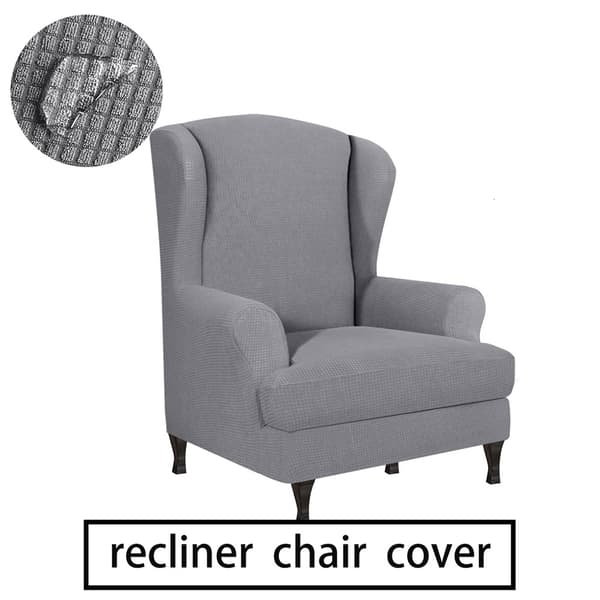 Lutande arm Kung Cover Hög elastisk mjuk cover Halkfri enfärgad Stretch-skydd White