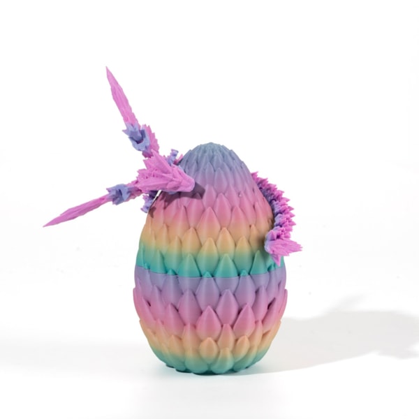 3D- printed flygande drakar ägg set prydnad charmig mode dekorativ modell för pojke flicka kvinnor män Rainbow
