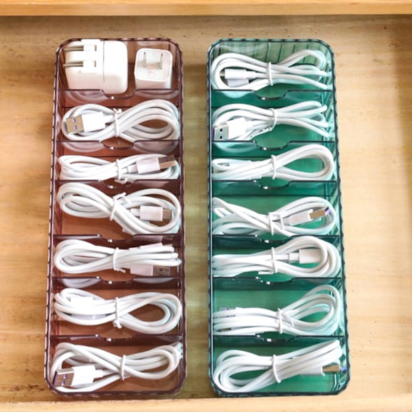 Cable Management Box Multi-Grid datakablar Case Dammtät Transparent Red