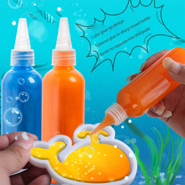 Magiska Vattenpärlor Tillverkningssats DIY Pedagogiska Vattenleksaker Färg, Montessori Leksaker Gåva för Barn 10 Colors