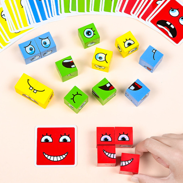 Ändra ansikte Rubik-kuber Leksaker Gratis matchande förälder-barn interaktiv blockleksak för huset Basic Model