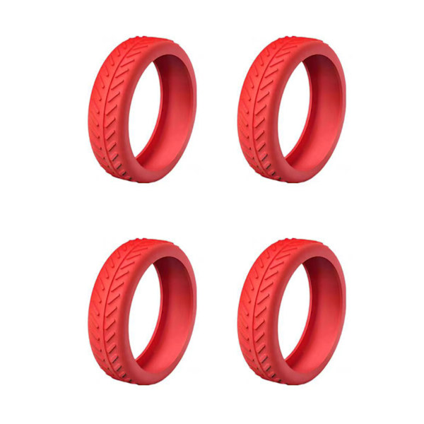 1/4/8 st Bagage Resväska Cover Dämpar bullerreducerande Cover För de flesta 8-spinnarhjul Bagage Red 4pcs