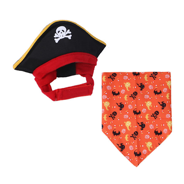Piratformad hatt justerbar design för husdjur som bär Set B94136-1