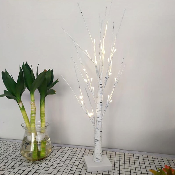 LED julgranslampa prydnad Glödande julgren Ljusdekoration konstgjorda träd jul skrivbordsprydnad