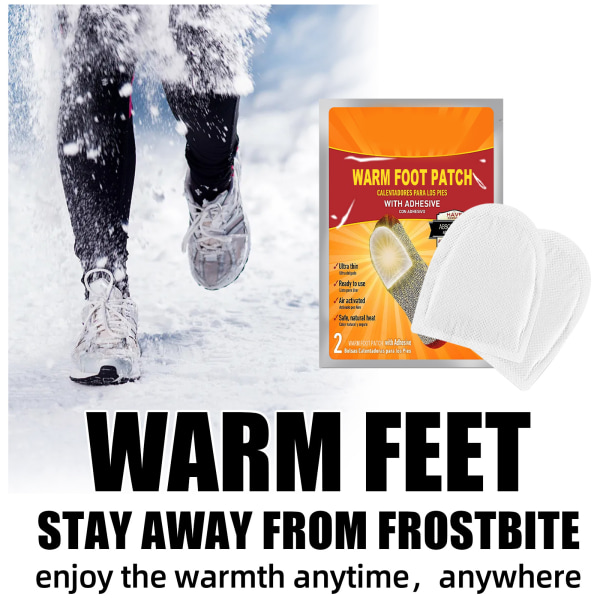 Portable Warm Foot Patch Självuppvärmande innersula Paste Multipurpose Body Foot Warmer 10 Pcs