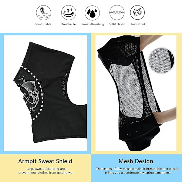 Underarmsväst, Andningsbar Sweat Guard Underklädersväst, tvättbara armhålsskydd, tvättbara armhålsskydd Skin color M