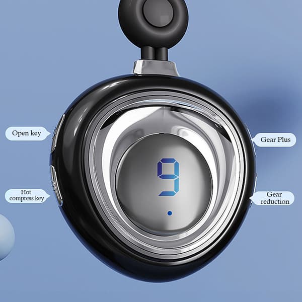 Dubbelfrekvens Pulser Nack Massager 45° Persistent Uppvärmning Vikbar Nack Device För Shopping Green Basic Model