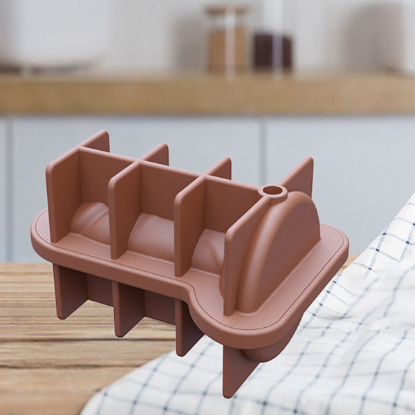 Vuxen prank iskuber form med cover Multipurpose Ice Making mall DIY Ice dricka verktyg Brown Large