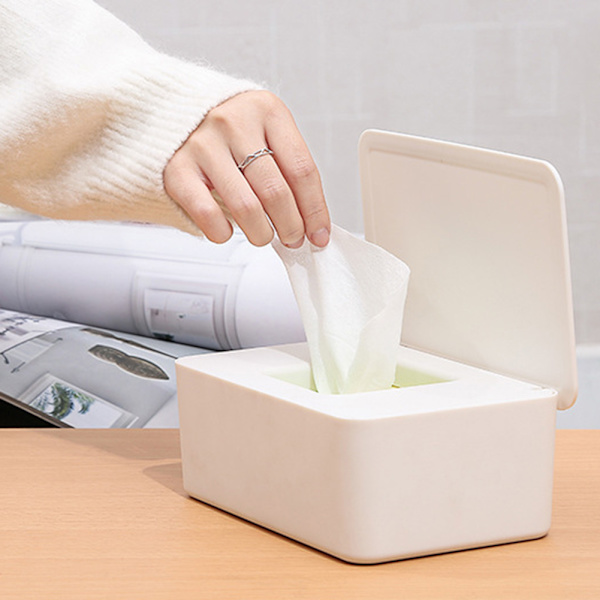 Multifunktionell Mask Box Organizer Förseglad Fuktad Servettlåda För Vardagsrum Kök Grey