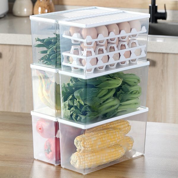 Äggförvaringsbehållare för kylskåpsdörr rymmer 10 räkningar Stor kapacitet Kylskåp Äggbehållare Kökstillbehör 3 Rows Of 3 Pieces 18 Eggs