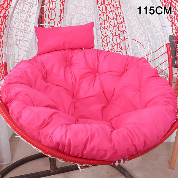 Tjockad Papasan stolkudde Bekväm hängande stolskudde Hängmattor Swing Pad för inomhus utomhus Rose Red 115cm