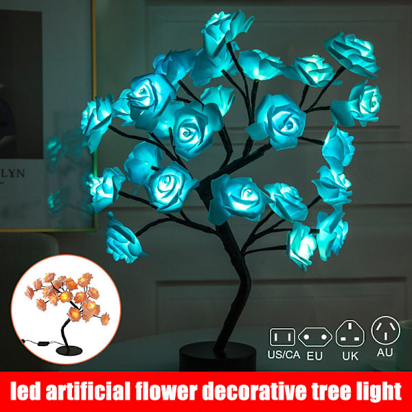 Bonsai Tree Light Tree LED Flower Rose Light Justerbara grenar för rumsdekoration och present Multicolour US