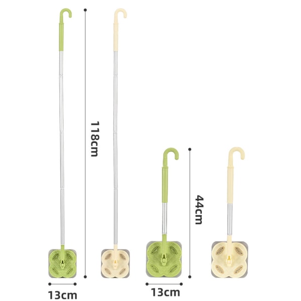 Flersektionsstång Liten mopp Teleskopisk elektrostatisk dammrengöringsmopp Skrivbordsrengöringsverktyg Cream 4 sections