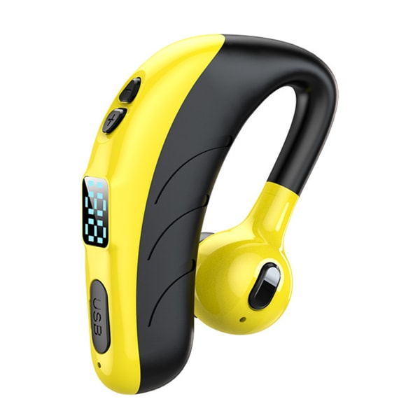 Business Bluetooth-kompatibelt headset Bärbart sportheadset med låg ljudnivå för arbete Yellow