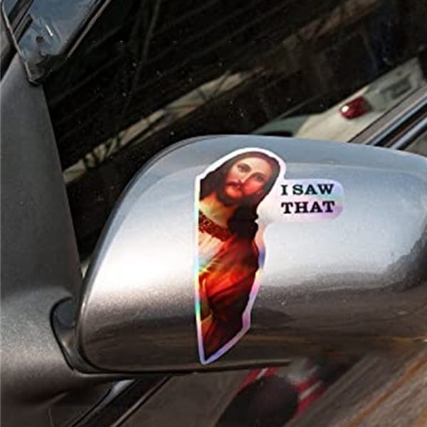 6st Jesus I Saw That Car Sticker Papper Kul Glas Fönster Sticker Bildekoration 6pcs