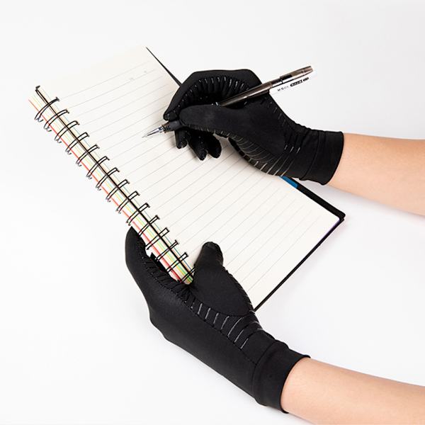 Kompressionshandskar för idrottsåterhämtning Unisex halkfria halvfingerhandskar Black Touch Screen L
