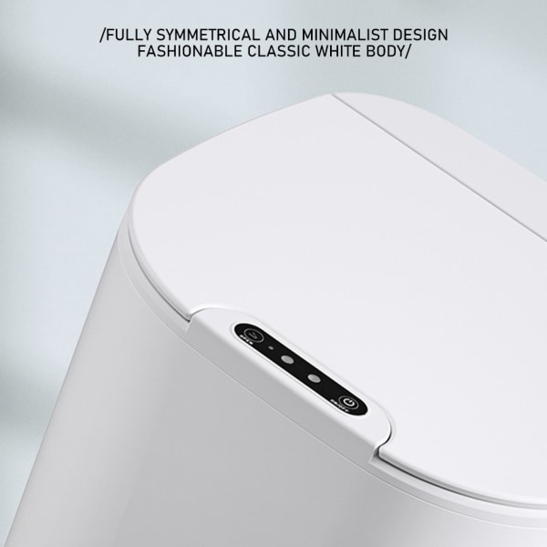 Automatisk sensor papperskorg Stor kapacitet soptunna med lock för kök 16L Dark Gray Charging Version