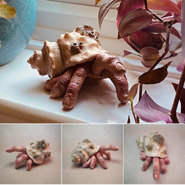 Fingercrab Skrämmande Konstig Realistisk Skräck Resin Model Desktop Ornament Heminredning