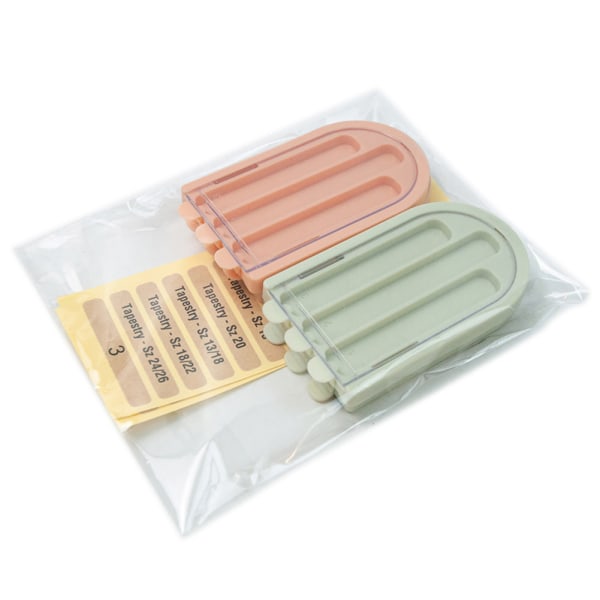 4 st Case med 3 rutnät Liten lätt nålorganisator för handarbete Green 4pcs