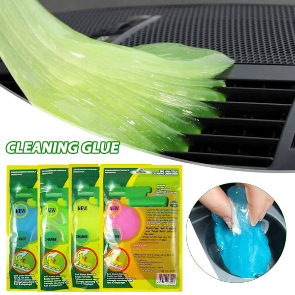 Tangentbord Dammsmutsrengöringsgel för PC Mobila bärbara datorer Bilventilkalkylator Green 1PC