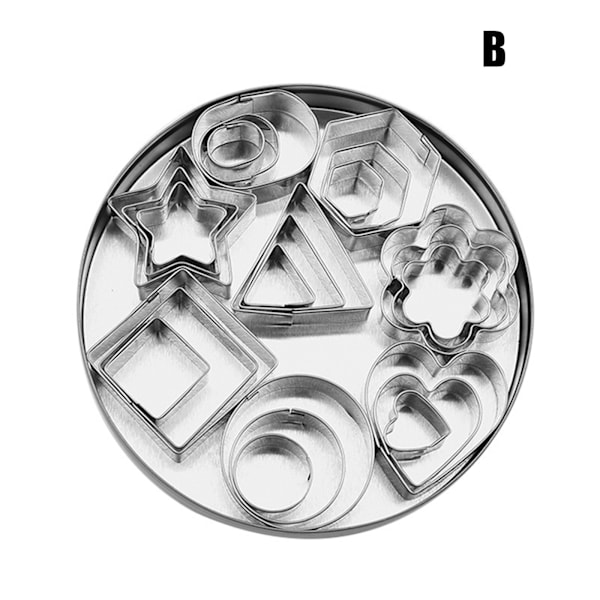 Mould Cookie Cutter Kex Press Stämpel Prägling Sugar Pasty Cake Gör själv Runda kex Style Three