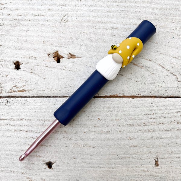 Färgglad Gnome Virknål Heavy Duty Slitstark Stickad Virknål Present till Stick älskare Purple