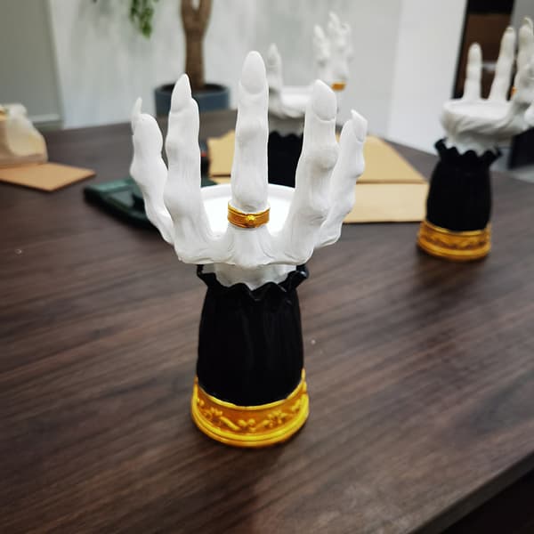 Halloween Witch Hand Ljusstake Skräck Witch Hand Ljusstake För Hem Vardagsrum Sovrum Dekoration A