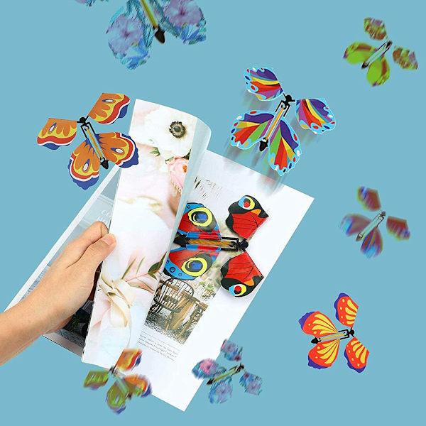 Magics Flying Butterflys Card Toy Portable Funny Magics Pusselleksak för barn Barn Pojke Flicka