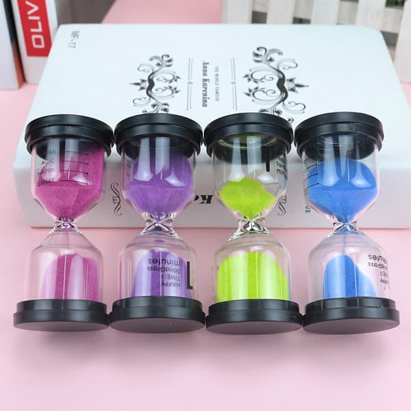 Sand Timer 1/3/5/10/15/30 minuter Time Management Assistant Present för barn Purple