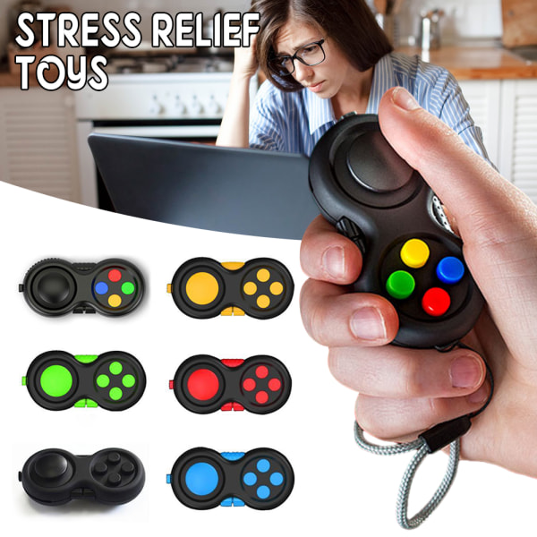 Handhållen Stress Relief Fidgets Pad Lätt att bära Lätta antistressleksaker Presenter för vuxna barn Red