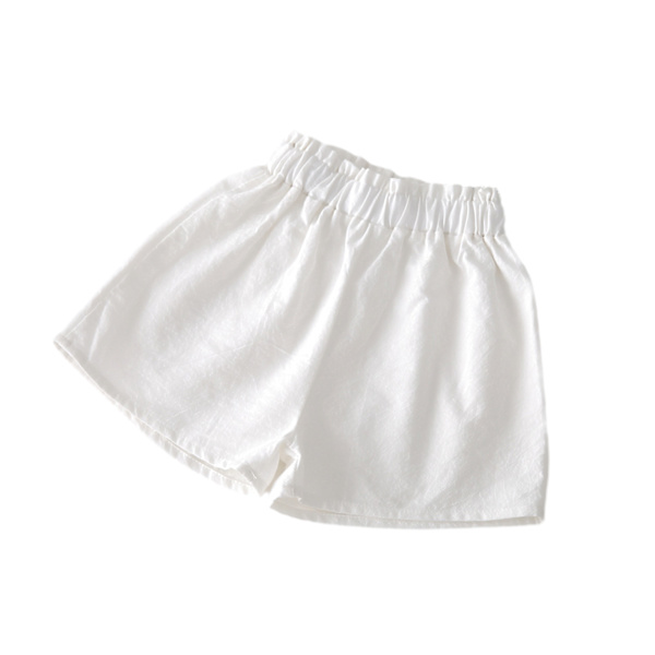 Tjejer Härliga shorts med elastisk midja Byxor Causal Bekväma korta byxor för inomhus utomhus White 100cm