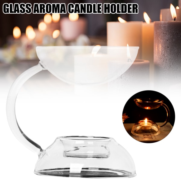 Dubbellagers aromaterapiglaslampa Dekorativa glasljusstakehållare för LED- och vaxljus Rökelsestrutar Spa