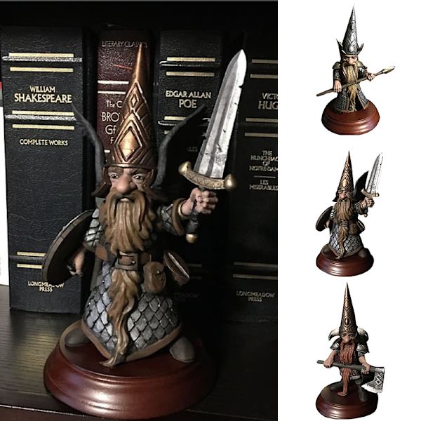 1/4 st Harts Gnome Guard Ornament Dvärg Gnome Staty Utomhus Gnome Figuriner Trädgård Trädgårdsdekor 4PCS