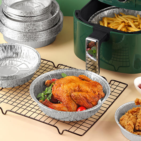 Air Fryer Stanniolbricka Aluminiumfolie Grillskål för hemmabruk 3