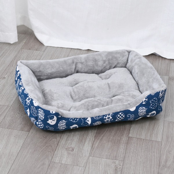 Supermjuk kattsäng för husdjur Bekväm varm kudde för husdjur rörlig sovmatta för husdjur Blue Cat Zephyr L