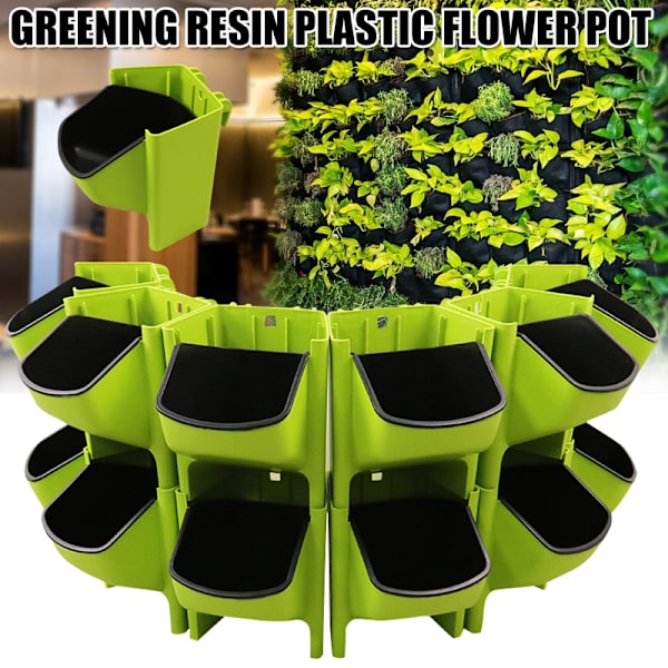 Bedårande blomkruka vertikalt hängande odlingskruka för balkong Trädgårdsgård Kontorplantering Blomsuckulenter 2PCS