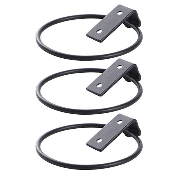 Set med 3 blomkrukhållare Ring Väggmonterad metall planteringskrokar Hopfällbar konsol för Homen Garden L