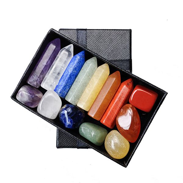 Kristallsten presentförpackning Multipurpose Naturlig Ametist Rose Quartz Chakra Stenar Dekor För Hem Vardagsrum Kontor