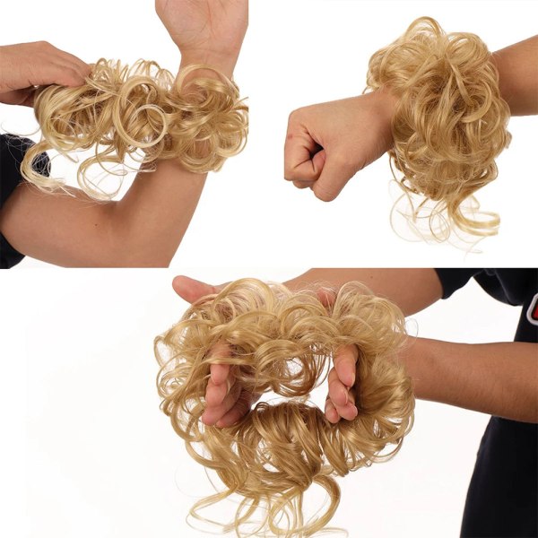 Kvinnors stökiga hårbulle Scrunchies Charmiga snygga hårförlängningar för dagligt bruk AM41 12H24