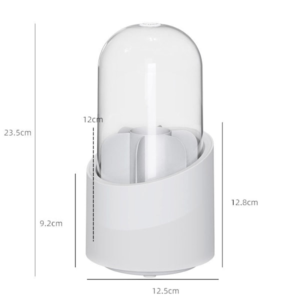 Multi-Grid Desktop Pennhållare Plast Multi-funktion Roating Pennfodral Case Pen Organizer för kontors skolmaterial White