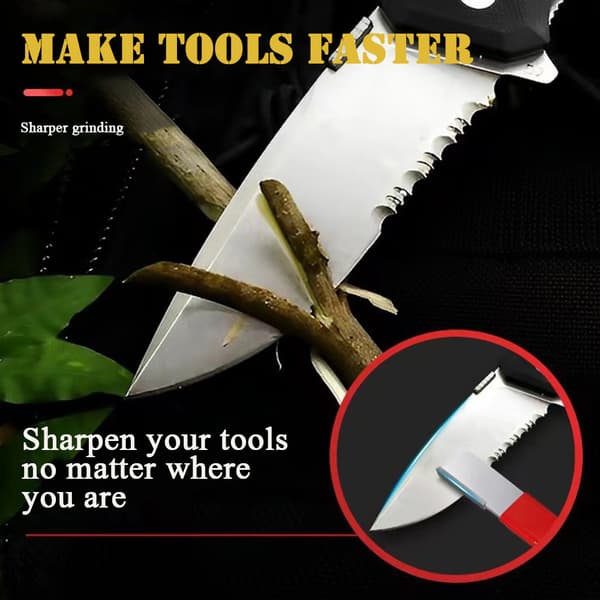 Universal Portable Garden Sax Sharpener Multipurpose Sharpening Stone för häcksax Black