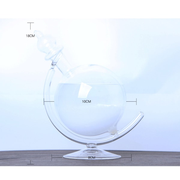 Globformad Storm Glasflaska Väderstation Desktop Väderprognos Transparent Glas Storm Ball Heminredning C