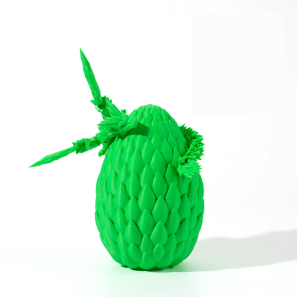 3D- printed flygande drakar ägg set prydnad charmig mode dekorativ modell för pojke flicka kvinnor män Neon Green