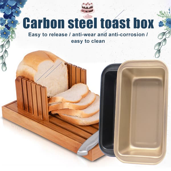 Loaf Bakpanna Multipurpose Non-stick Quick Release Tårta Bröd Rostat bröd Bakform Gold